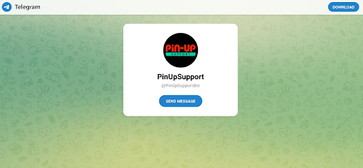 Pin-Up support telegram channel